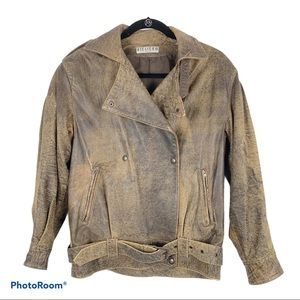 Vintage 80s Australian Weathered Leather Jacket